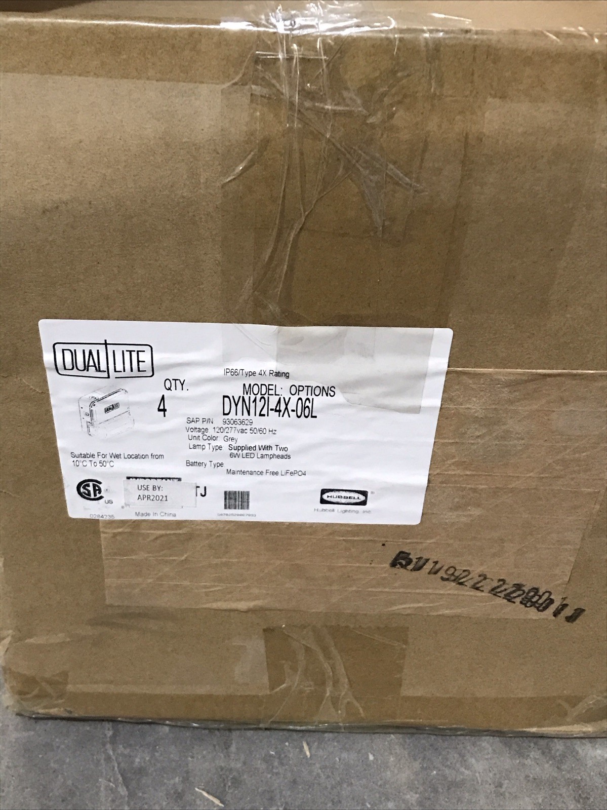 Hubbell Dual-Lite DYN12I-4X-06L Industrial Emergency Light Fixture