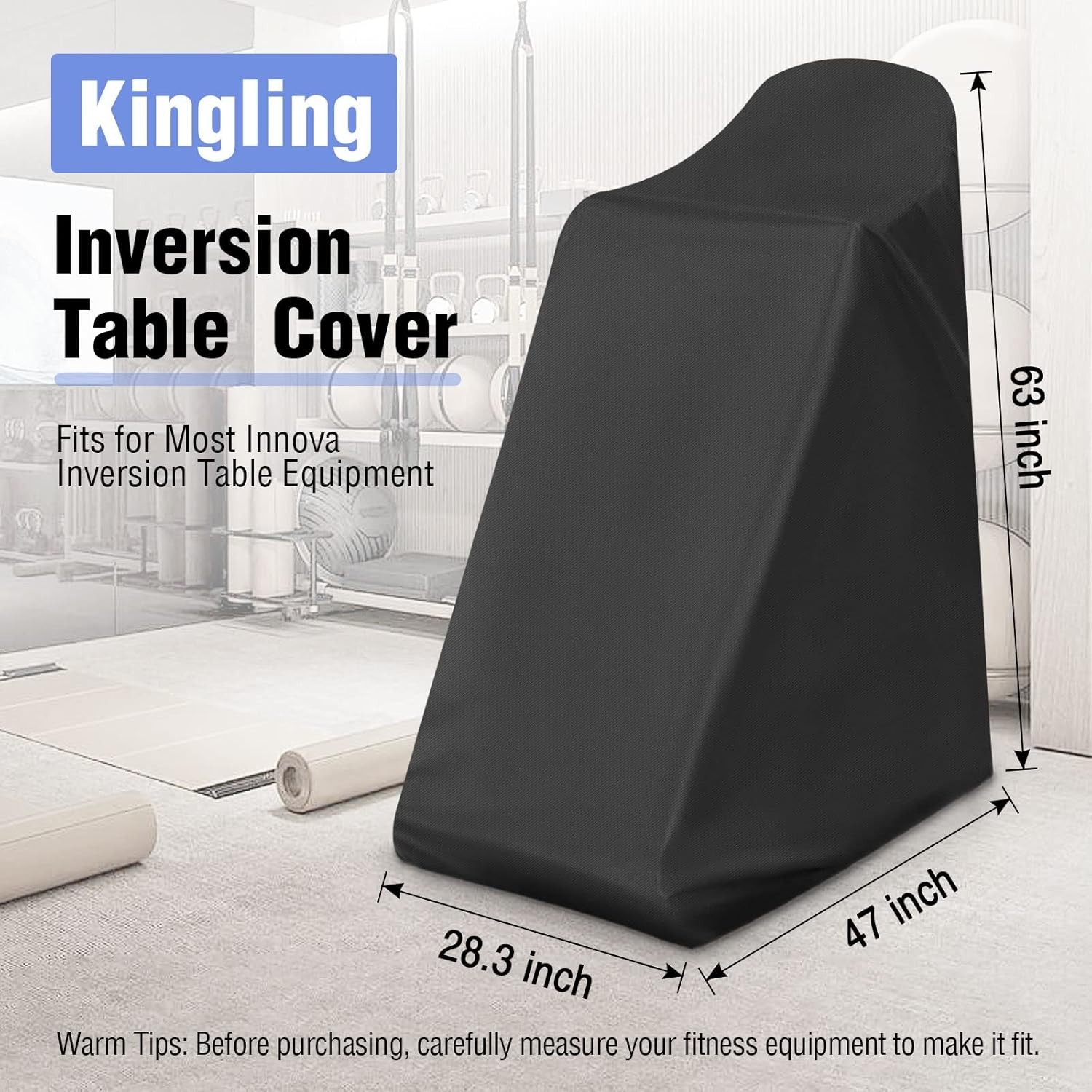 Waterproof Inversion Table Cover 47x28x63 Inch Fit for Most Fitness Equipment...
