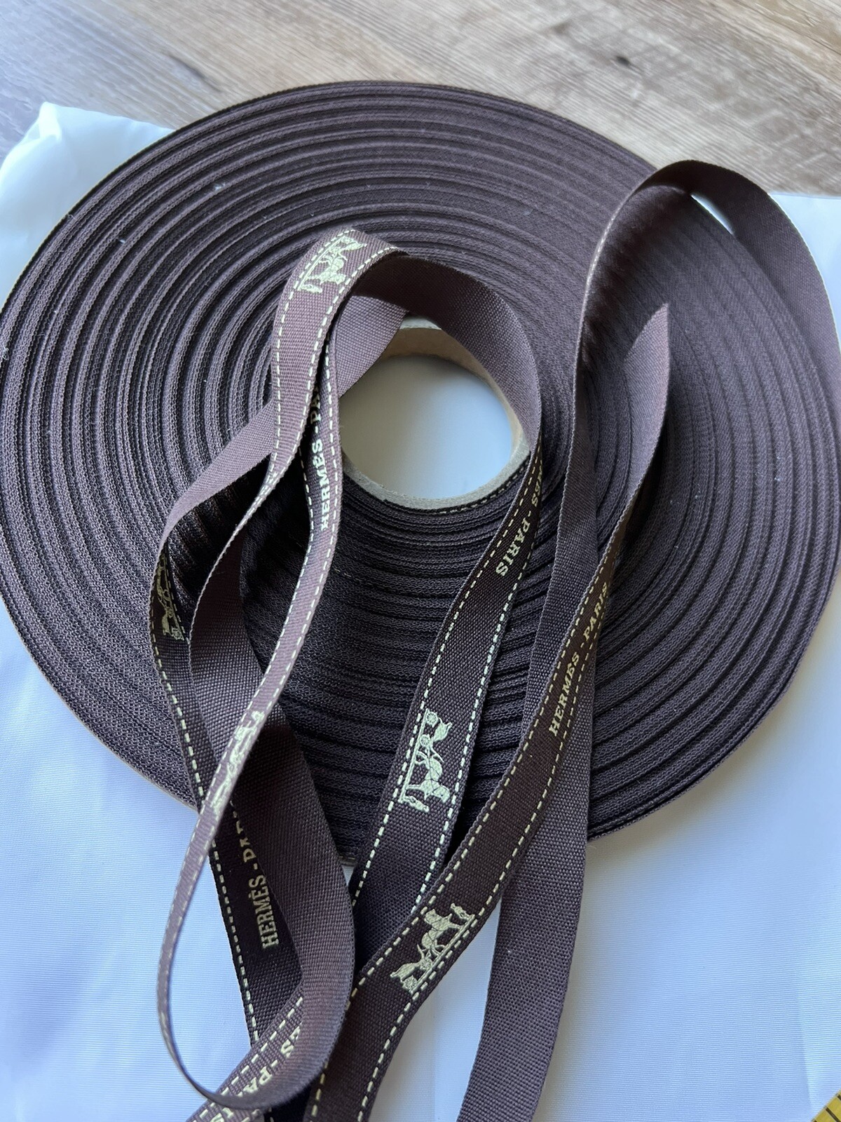 Hermes ribbon sold by the bundle 3 yards (108in) cut by one piece only