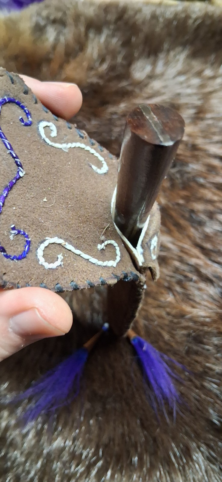 Native American Neck Knife Sheath Iroquois Style