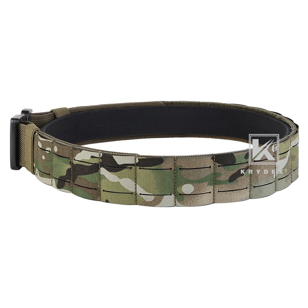 KRYDEX Tactical 2 in Battle Belt Laser Cut MOLLE Inner Belt Padded Anti-Slip Pad
