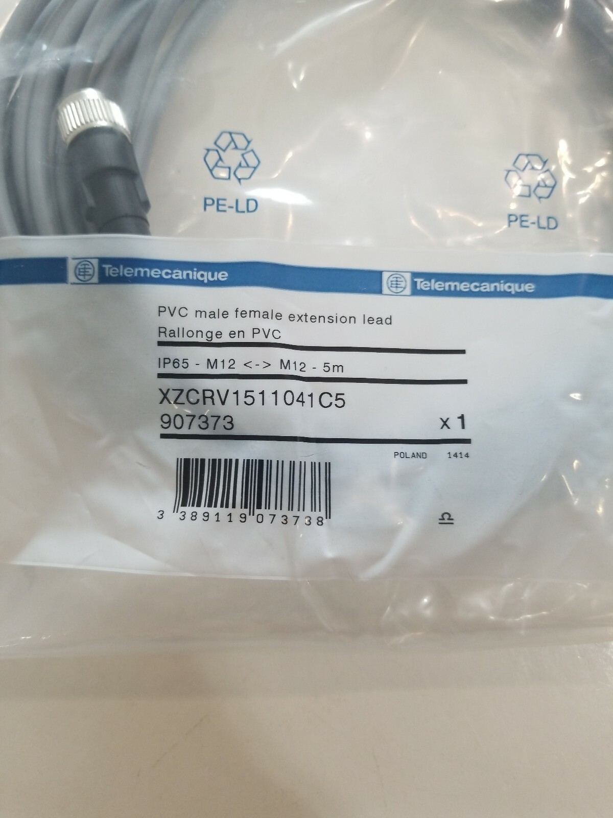 *NEW IN BAG* Telemecanique XZCRV1511041C5 Cordset + FAST SHIPPING!