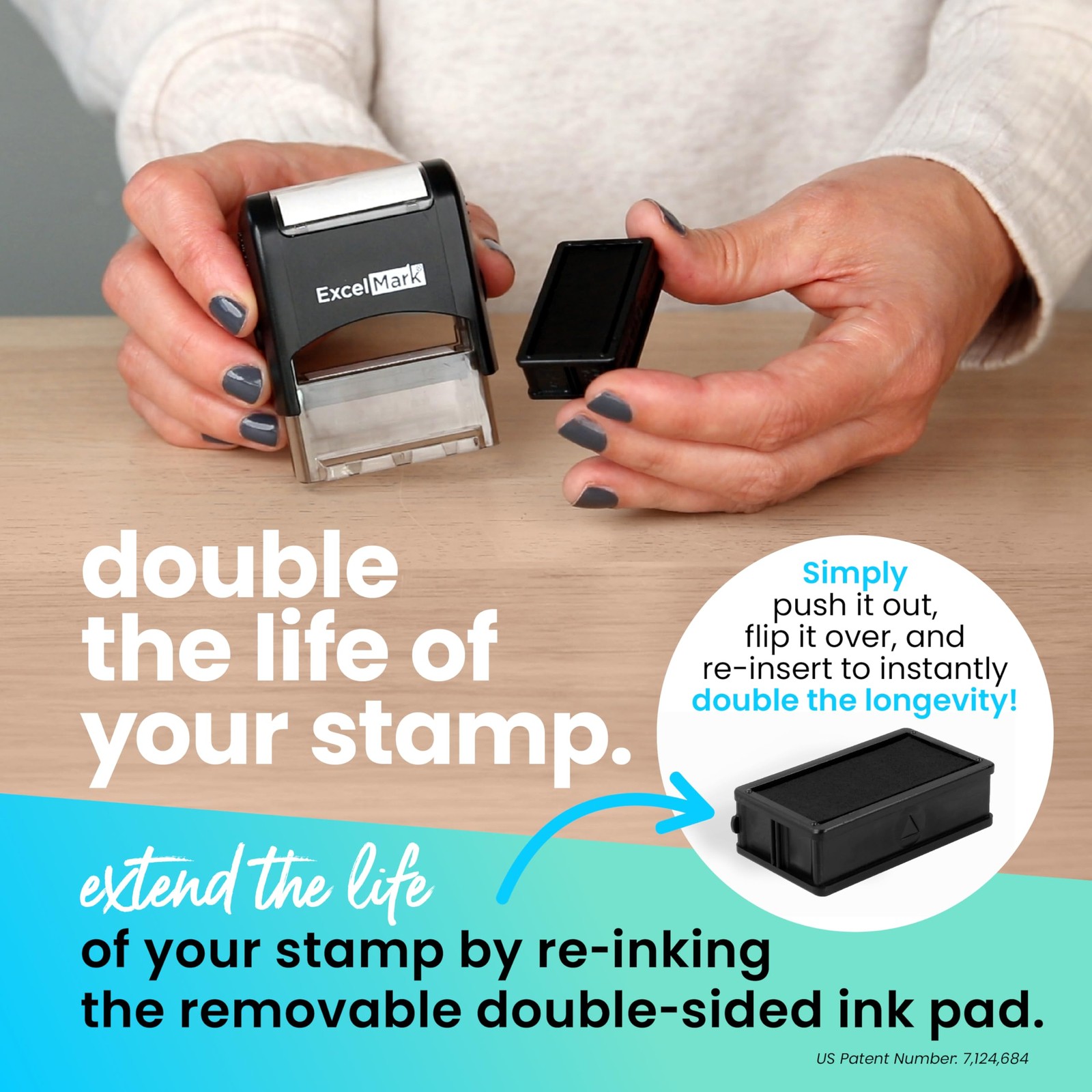Custom Stamp – Clear & Crisp Impressions – Personalized Self-Inking Rubber St...