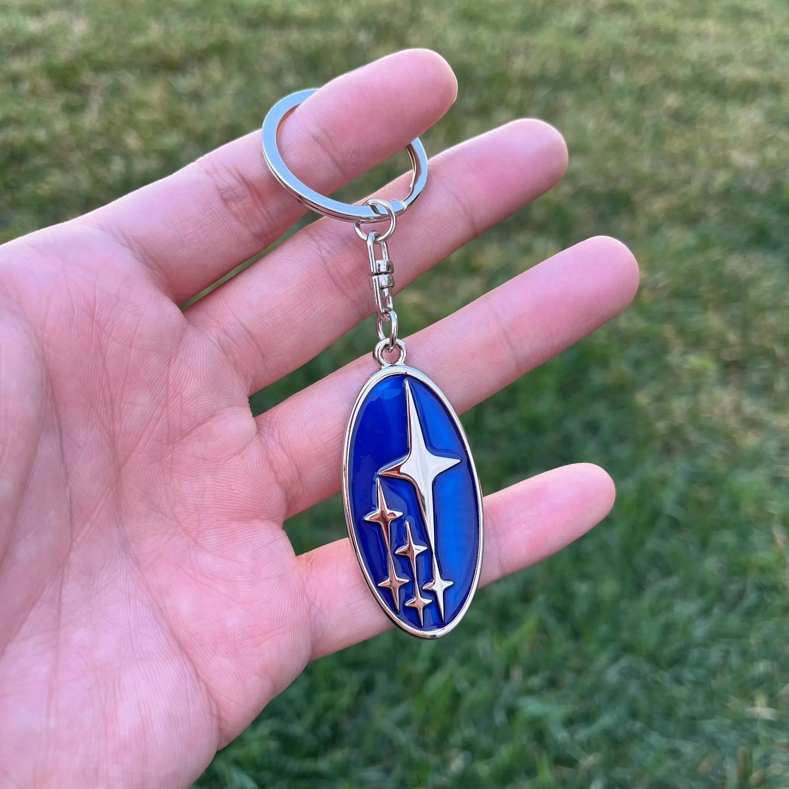 Subaru Logo Enamel Keychain US Seller Free Shipping