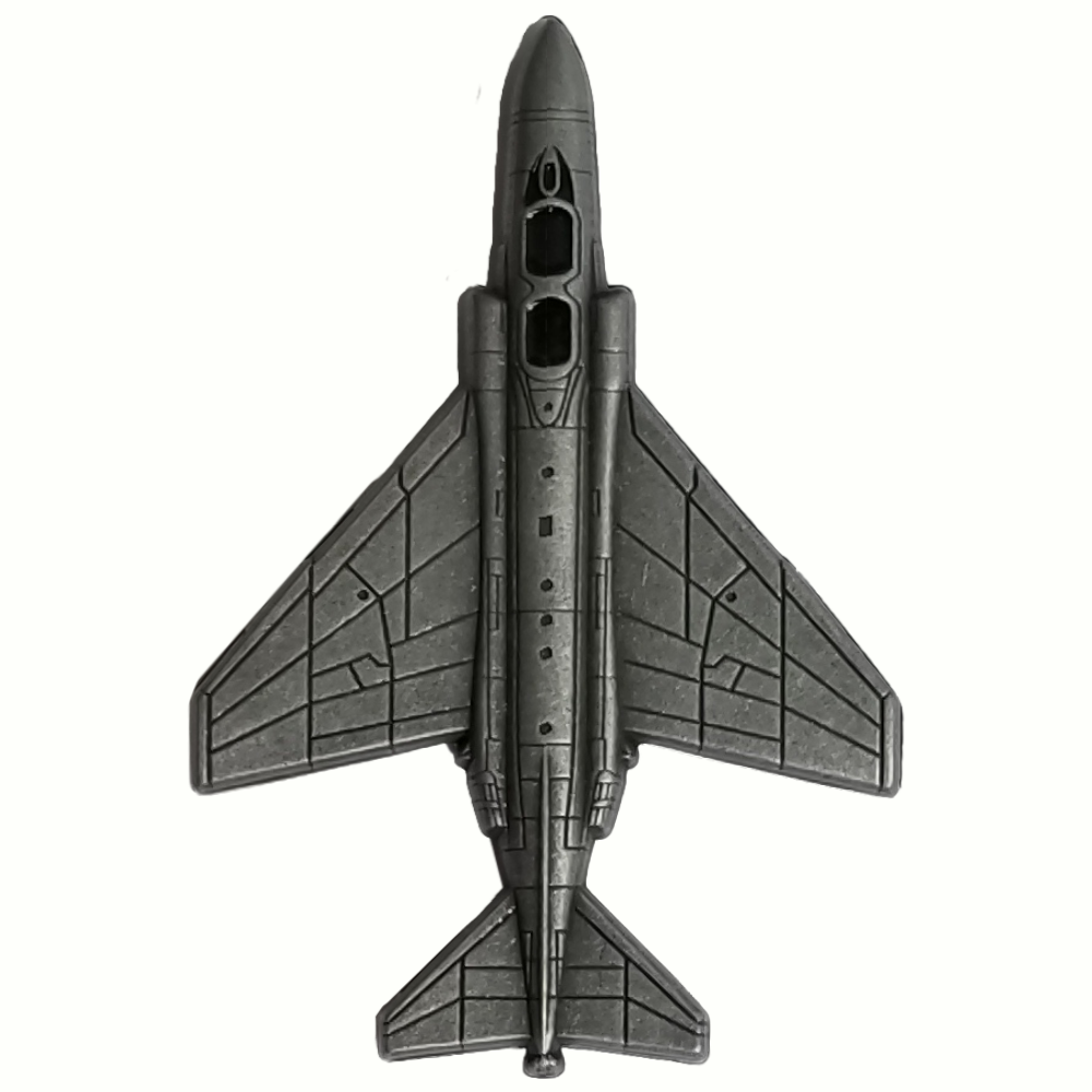 F-4 Phantom II Fighter Military Aircraft Shaped Challenge Coin