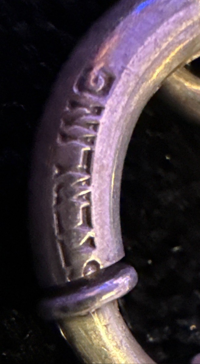 Vintage rare 925 long Rope Chain Necklace 78g HEAVY Monogram w/ perfume Flask