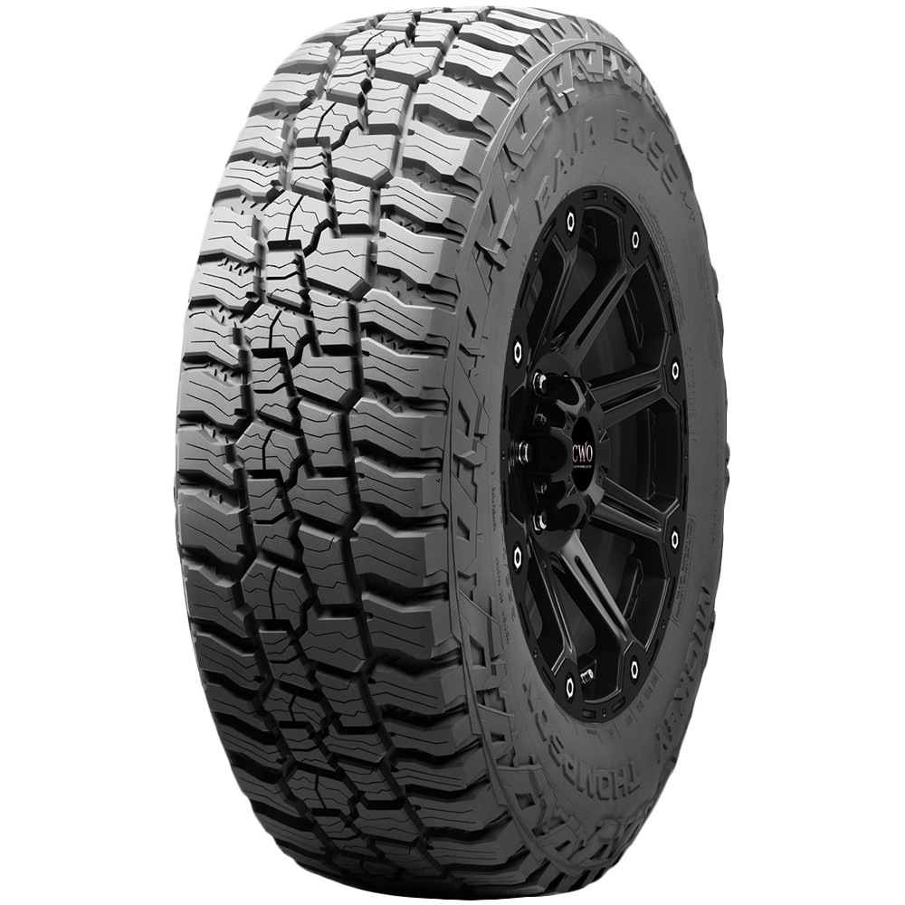(QTY 4) 285/70R17 Mickey Thompson Baja Boss A/T 116T SL Black Wall Tires