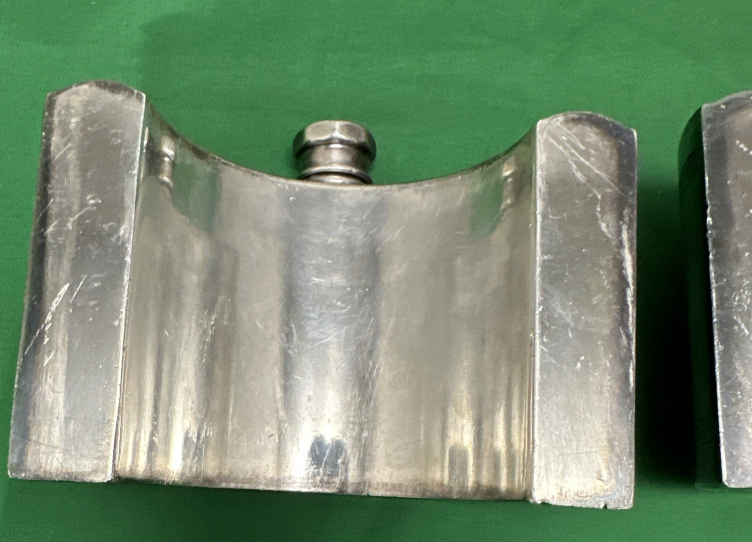 2-Pc Set Silverplated HALF CIRCLE FLASK SET Apollo EPBM 4961 Made in USA