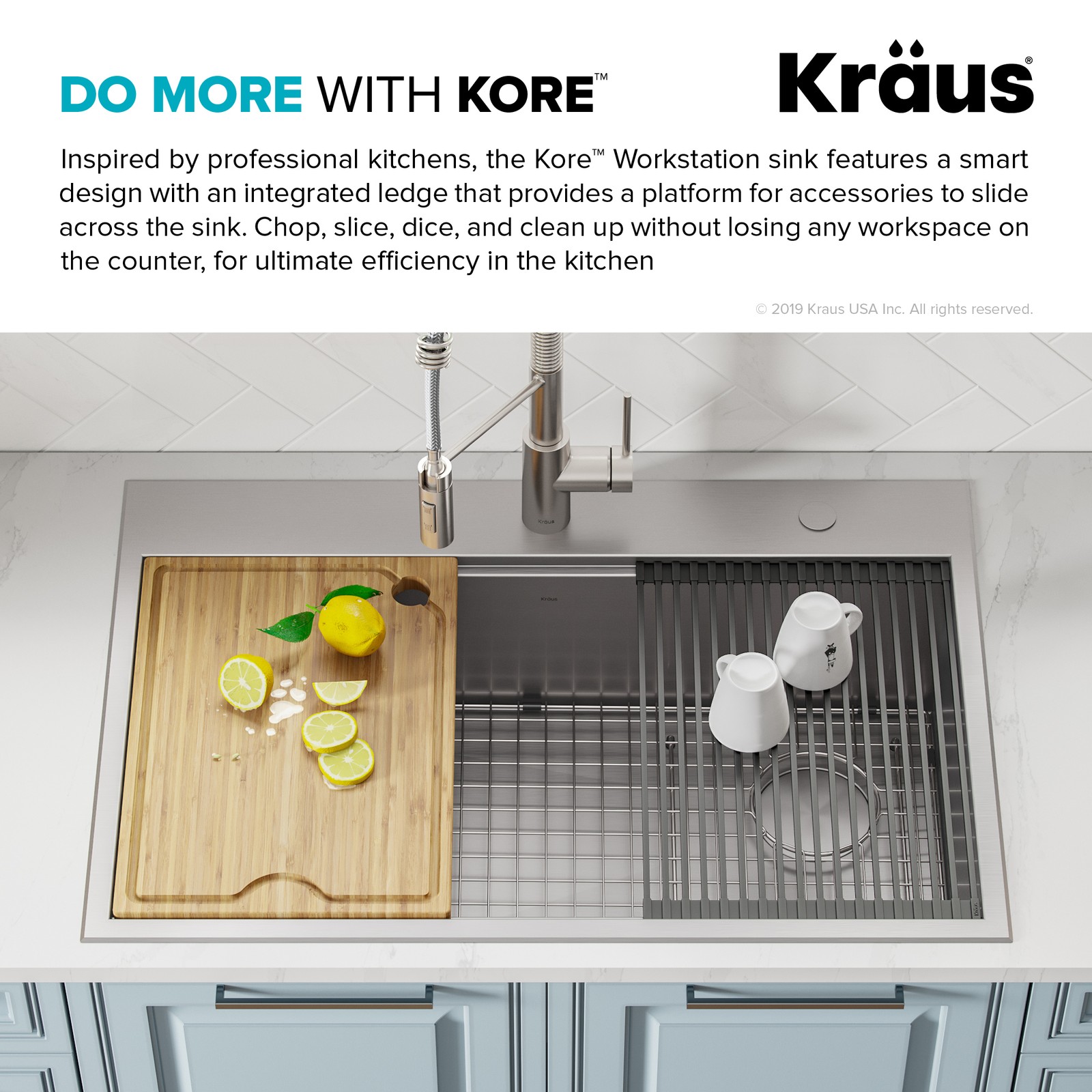 Kraus Kore 33" Dual-Mount Single Bowl Sink Stainless-Certified Refurbished