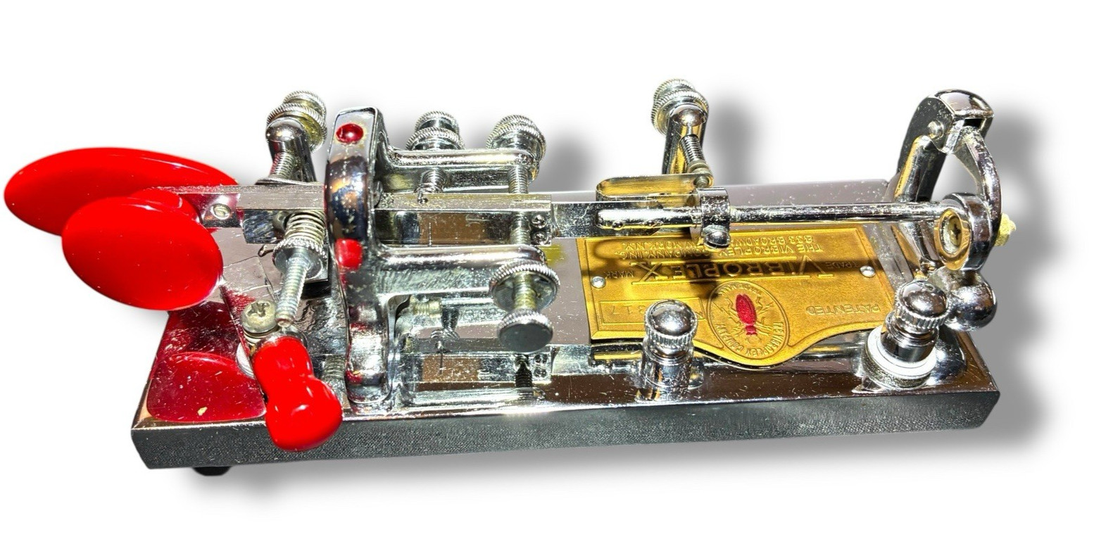 1959 Chrome Plated Vibroplex Blue Racer Deluxe Telegraph Bug Serial #: 209317