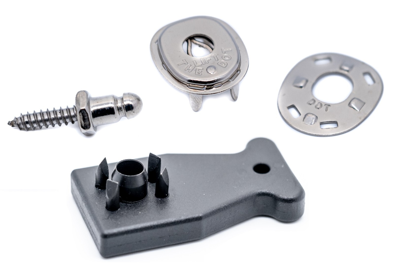 Lift the dot fastener kit with tool socket wood screw base long stud 5/8" boat