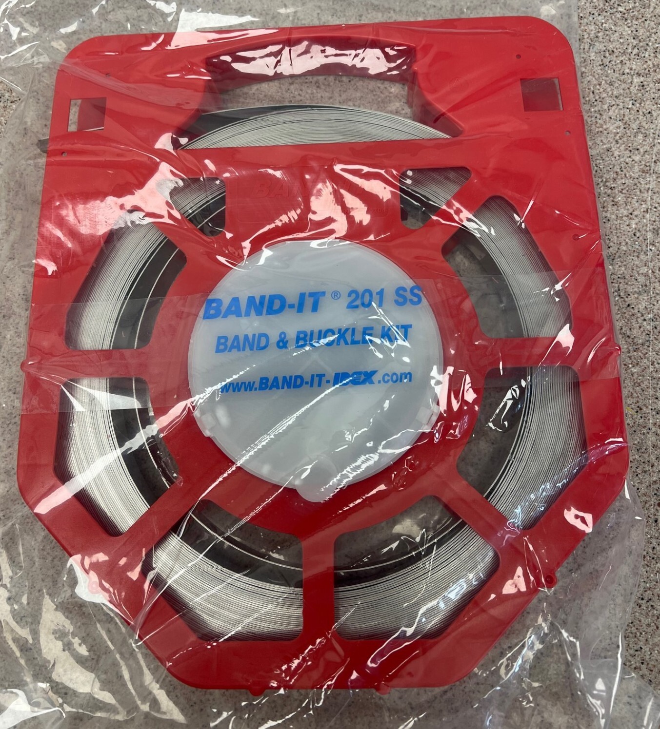 BAND-IT GR206B BAND AND BUCKLE KIT, 3/4" W X 100' L, 202 SS, 13E234, NEW!!