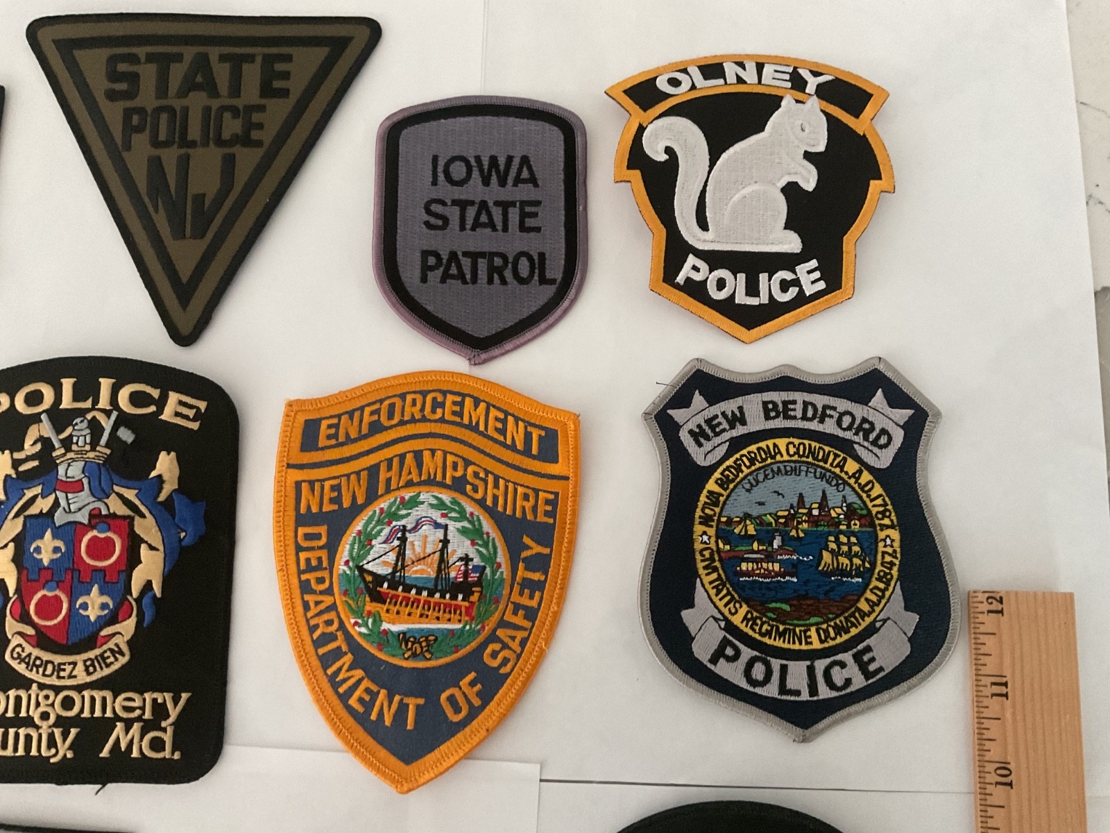 Police collectors Wholesale patch set 20 pieces all different patches. All New