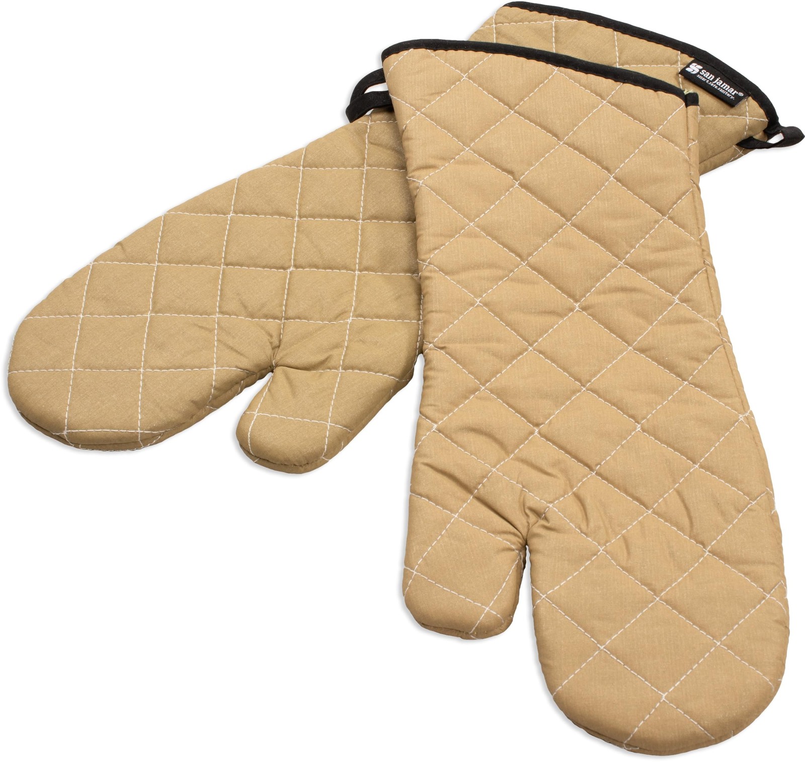 San Jamar 811TG17 BesTan Temperature Protection Oven Mitt, 17" Length, Tan