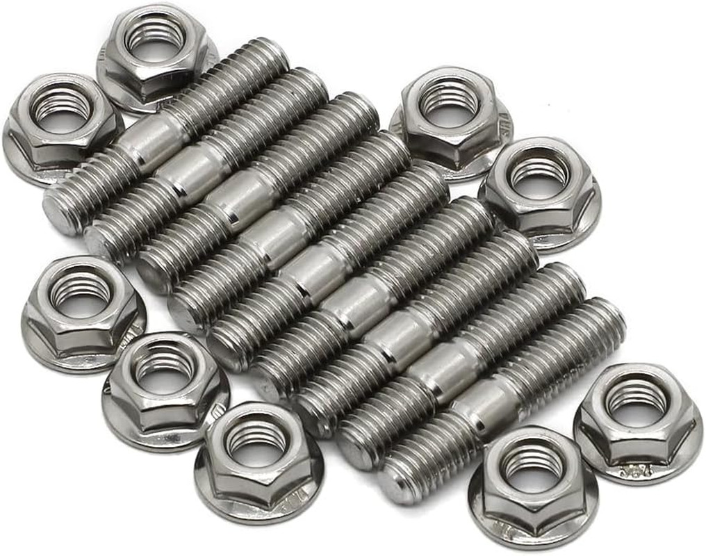 Exhaust Manifold Stud Kit 9 Pcs 304 Stainless Steel Exhaust Manifold Bolts for H