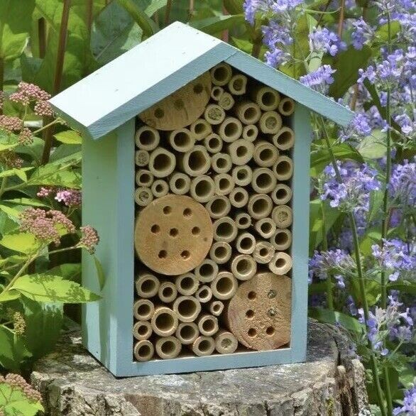 Blue Nature’s Way Better Garden Pollinator Bug Mason Bee House Wooden