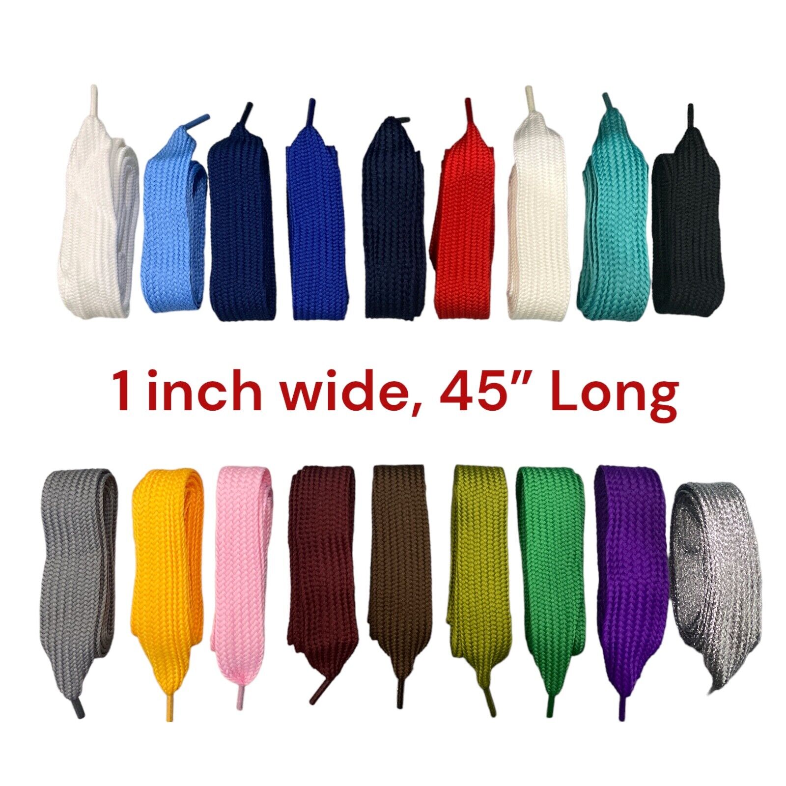 Shoelaces Wide From 3/4" to 1 1/2 Wide 45"-72" Long Sneakers Shoes Boots
