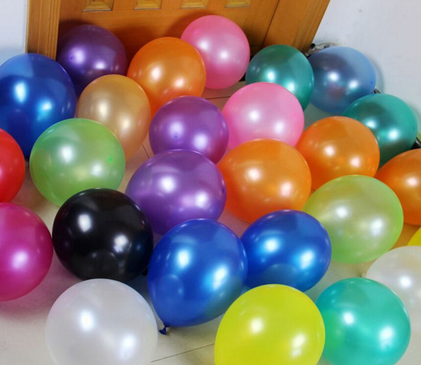 100pcs 10 inch Pearl Latex Colorful Thickening Wedding Party Birthday Balloon