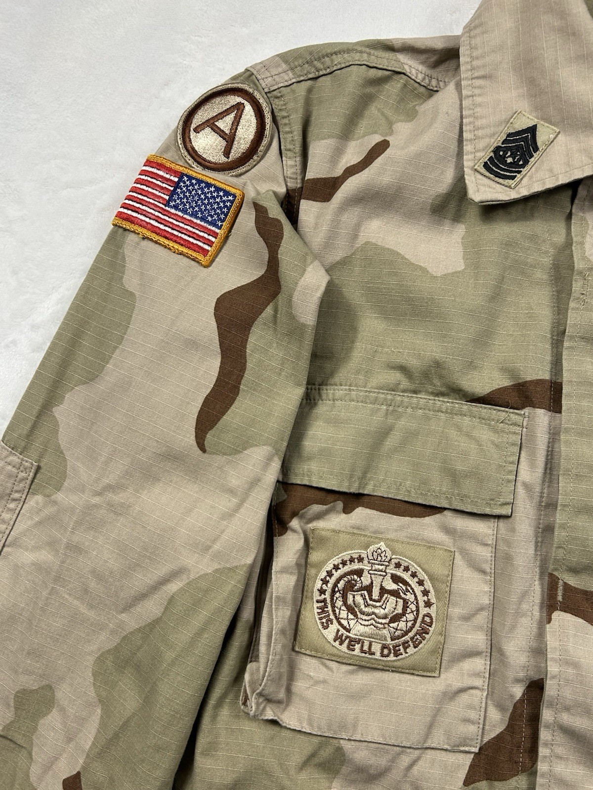 US Army Coat Desert Camouflage Pattern Combat Patches Small Regular Vintage 1999
