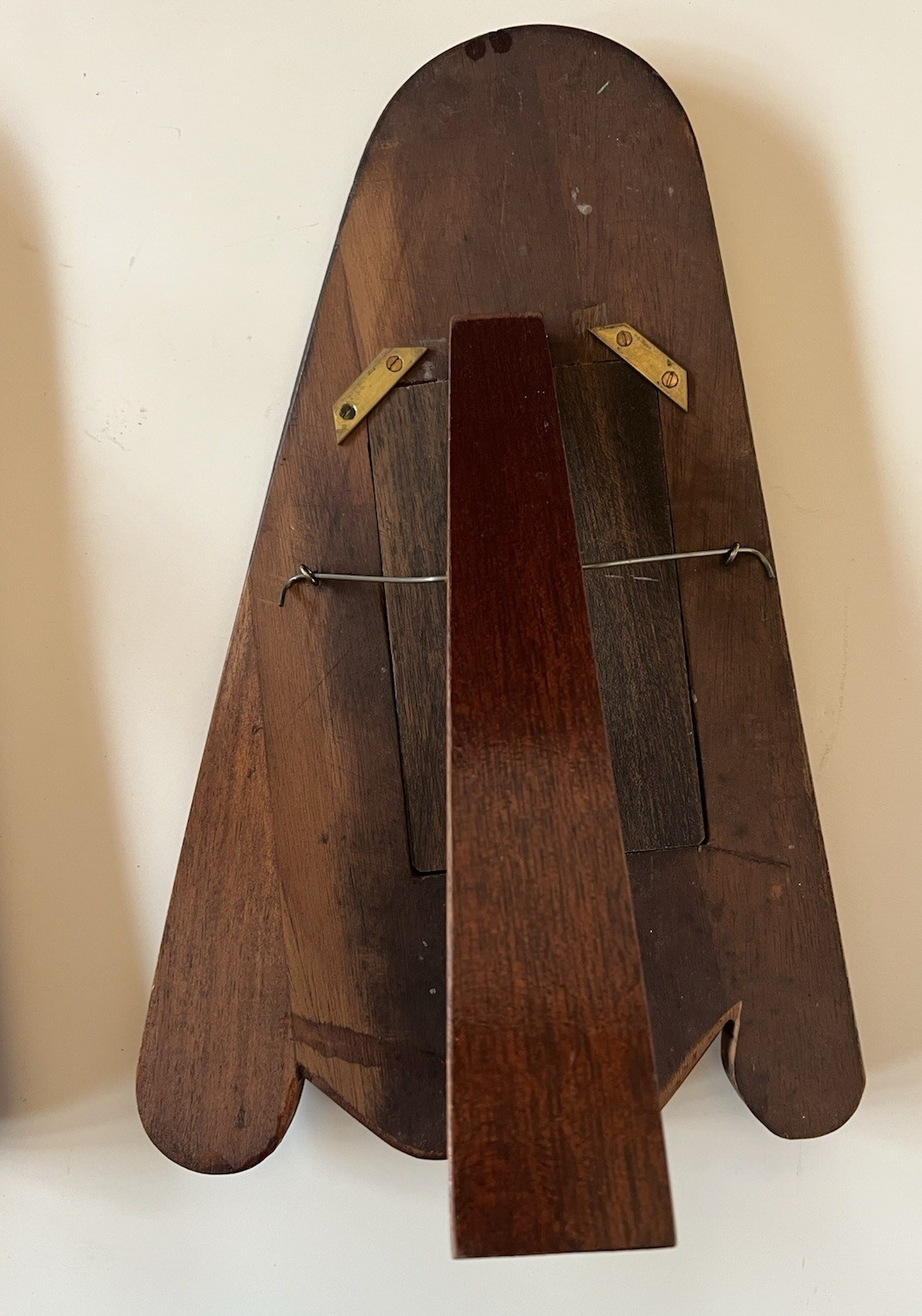 Pair of Antique WWI Photo Frames of Soldier Made From Airplane Propellars