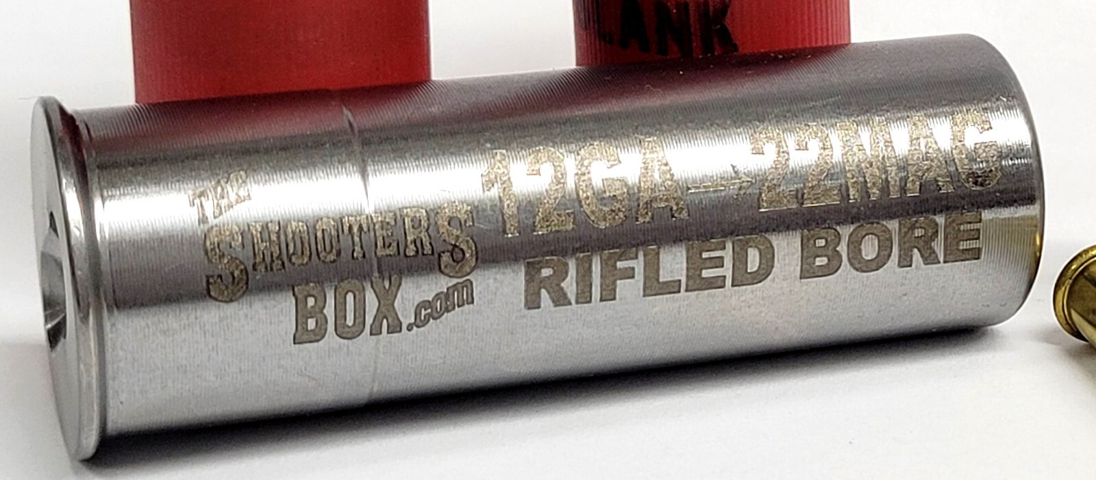 12GA to 22 Magnum RIFLED BORE - Shotgun Adapter - Stainless - Free Ship & Case!