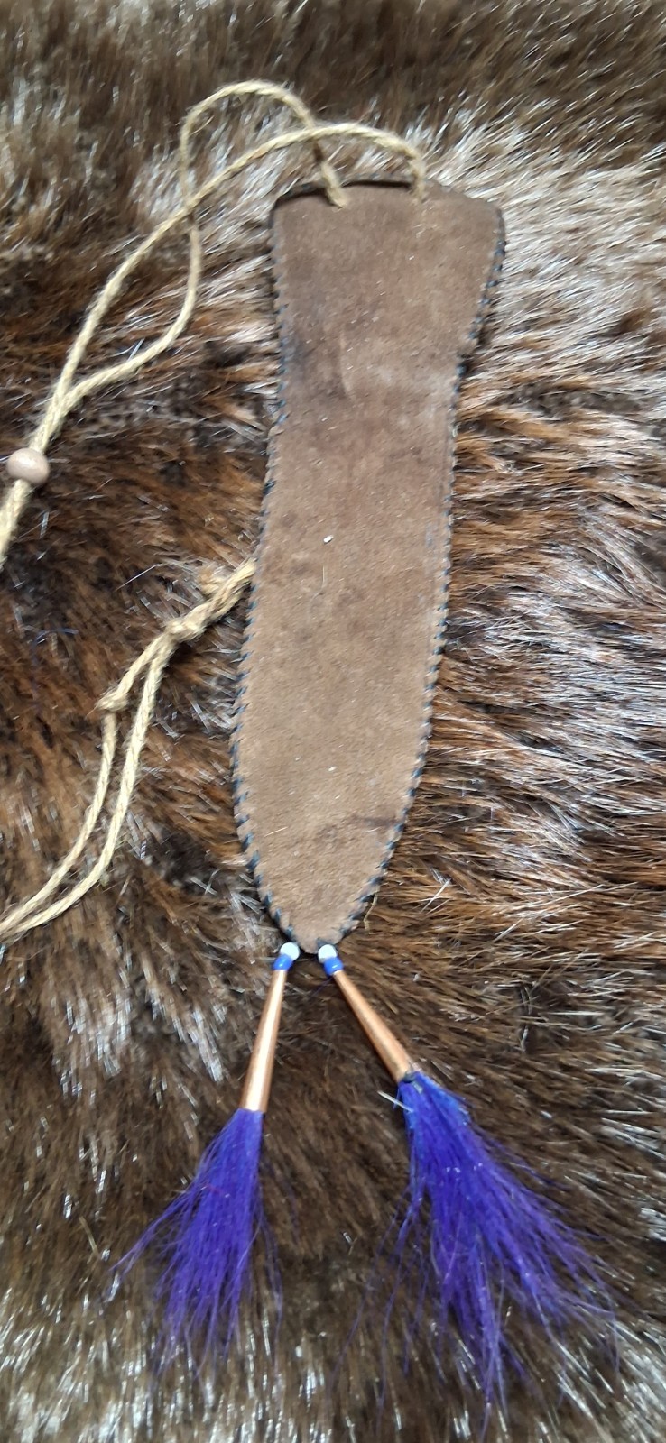 Native American Neck Knife Sheath Iroquois Style