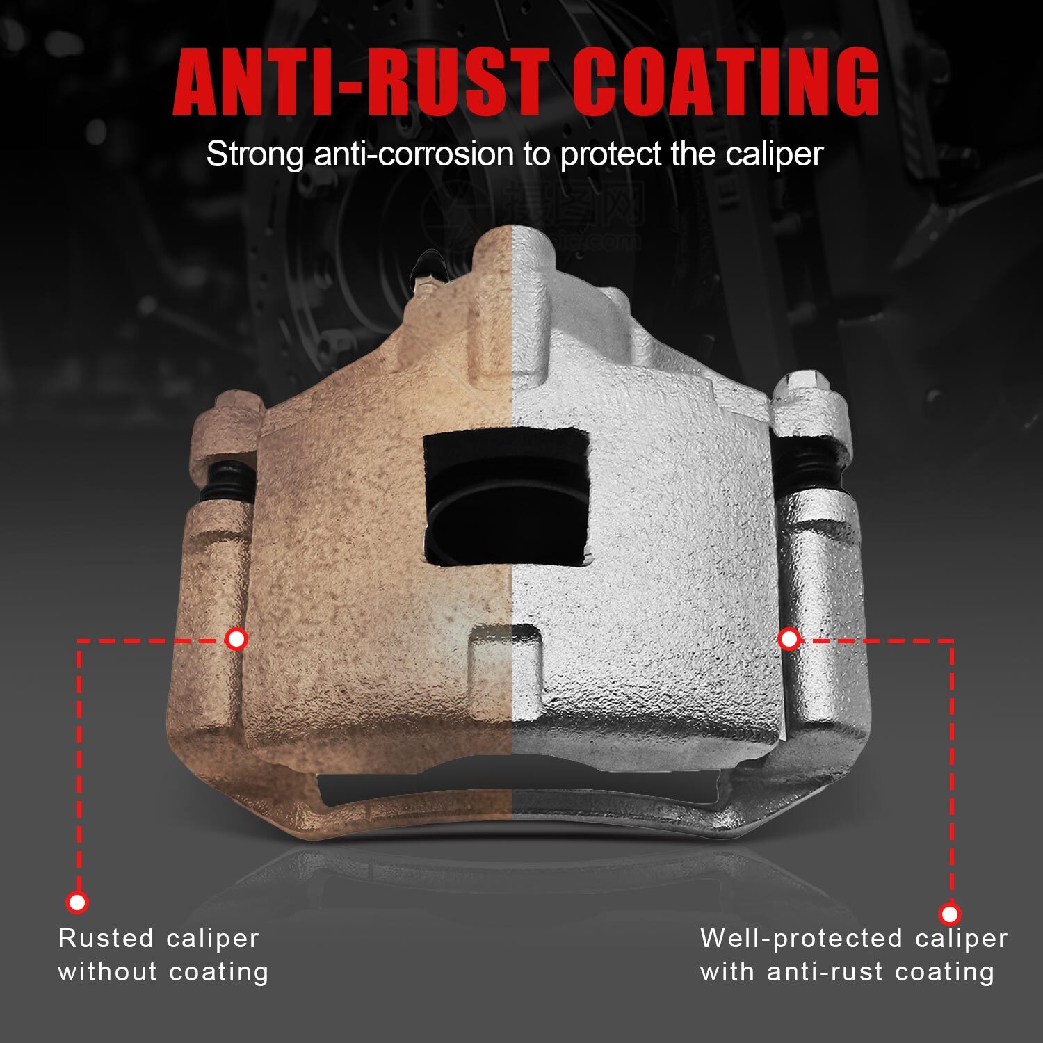 Rear Brake Calipers w/ Bracket Pair 2 for Chevy Silverado 1500 Classic GMC Yukon