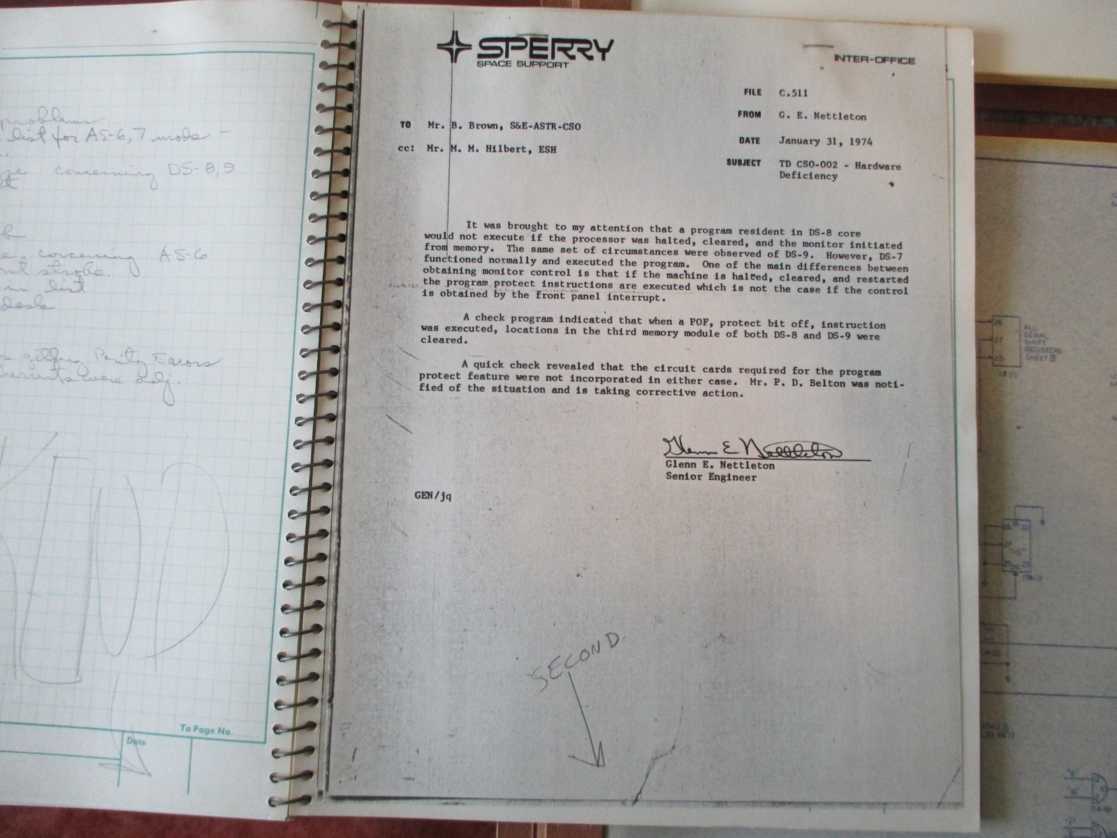 NASA MSFC SPERRY APOLLO/SKYLAB SYSTEMS CHECKOUT LAB BOOK +TECHNICAL/BLUEPRINTS)