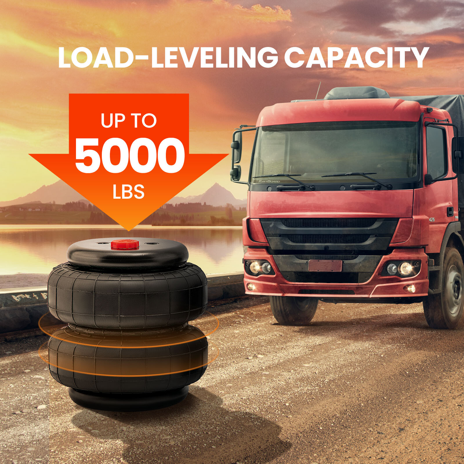 Towing Assist Over Load Air Suspension Bag Kit fits for Chevy 1500 2007-2018