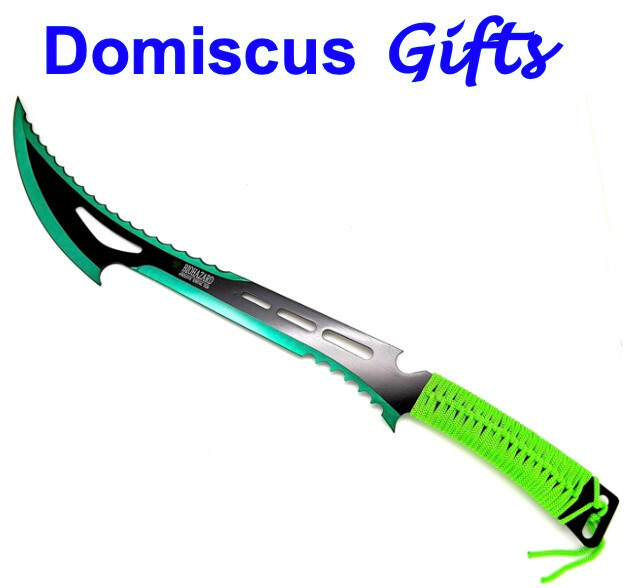 24" NEW! Green ZOMBIE Killer Biohazard Tactical MACHETE KNIFE Knives SWORD K1020