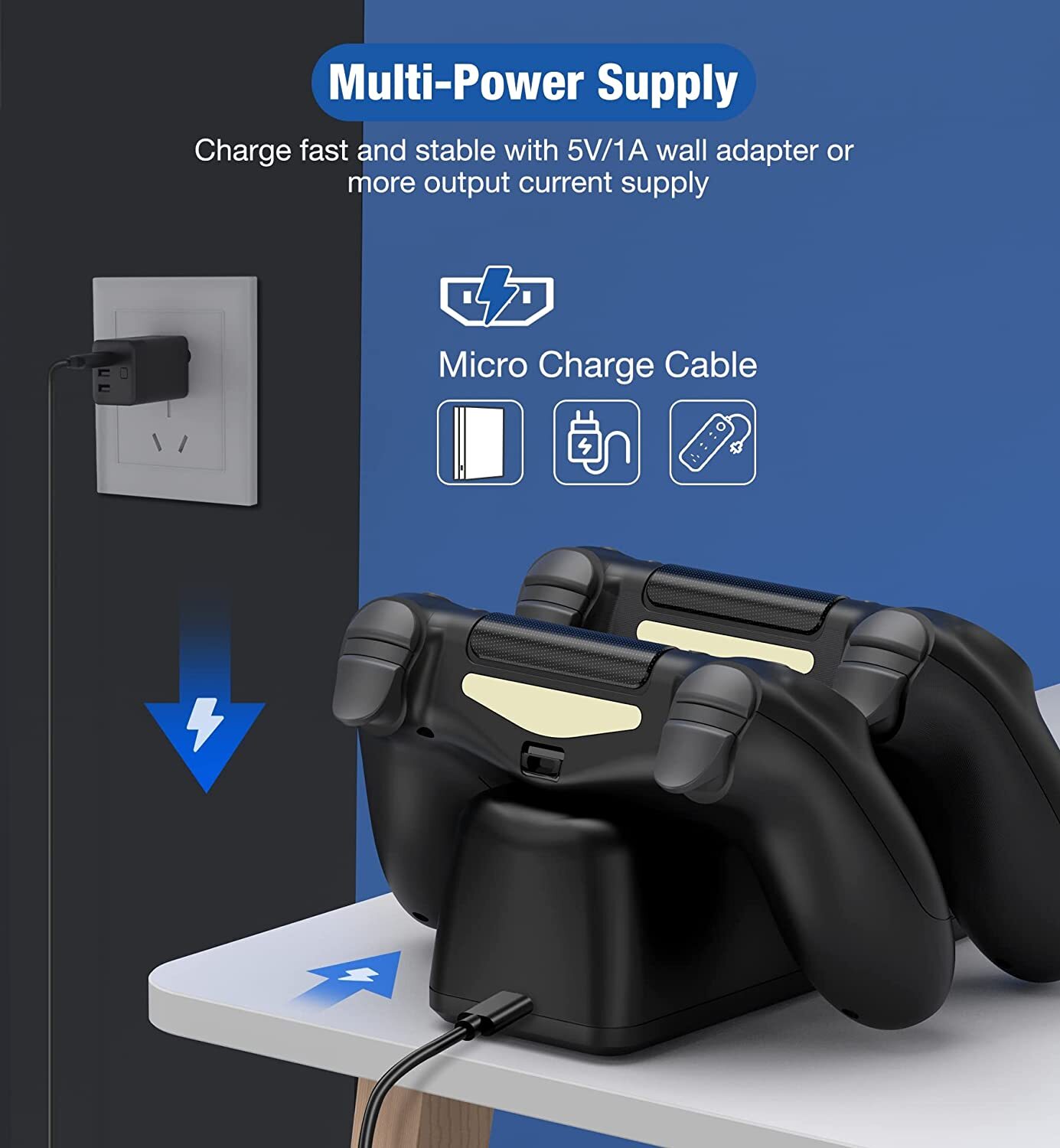 PS4 Controller Charger Dock ,PS4 Controller Charger Station for Playstation 4