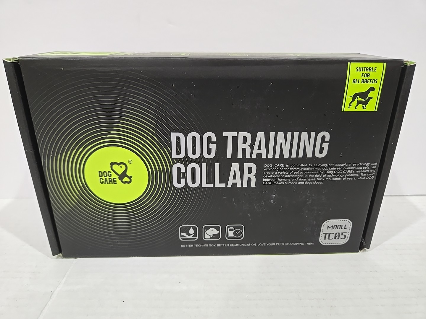 Dog Care Training Bark Collar w/ Remote Rechargeable TC05 NEW Dogcare