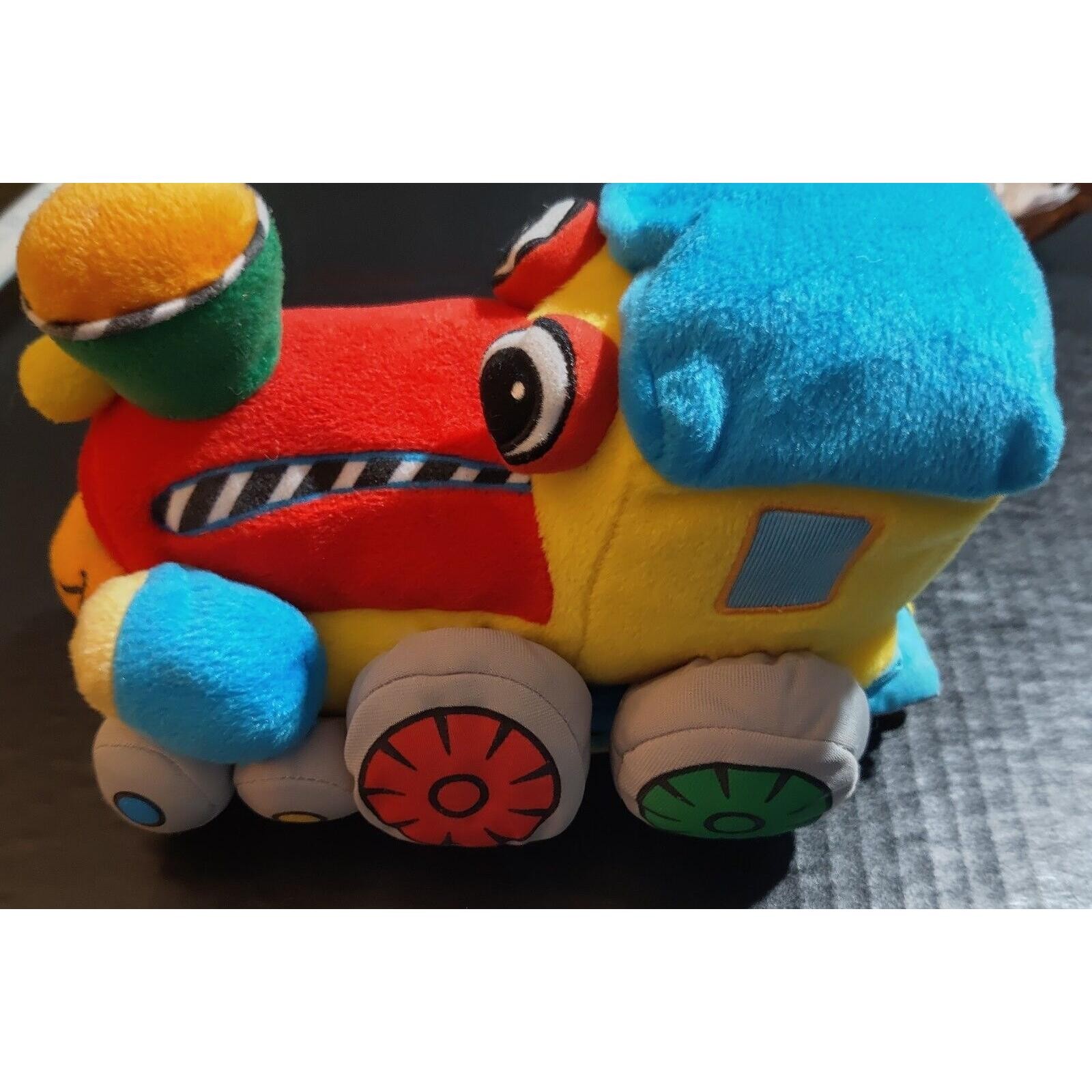 Soft Play Train Book All Aboard Train Rattle Plush Soft Cloth Toy Stuffed 9"