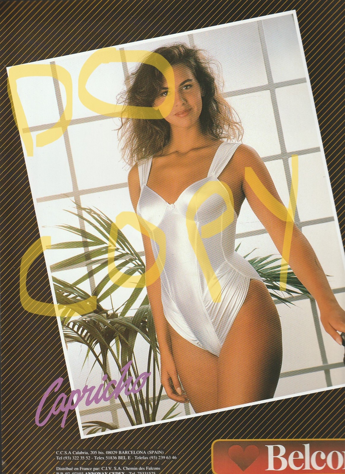 Vintage White Lingerie Photo Ad Clipping