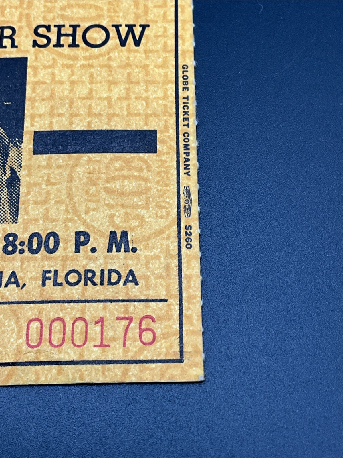 Alice Cooper 1973 Dania FL Pirates World 4/21/73 Original Concert Ticket Stub