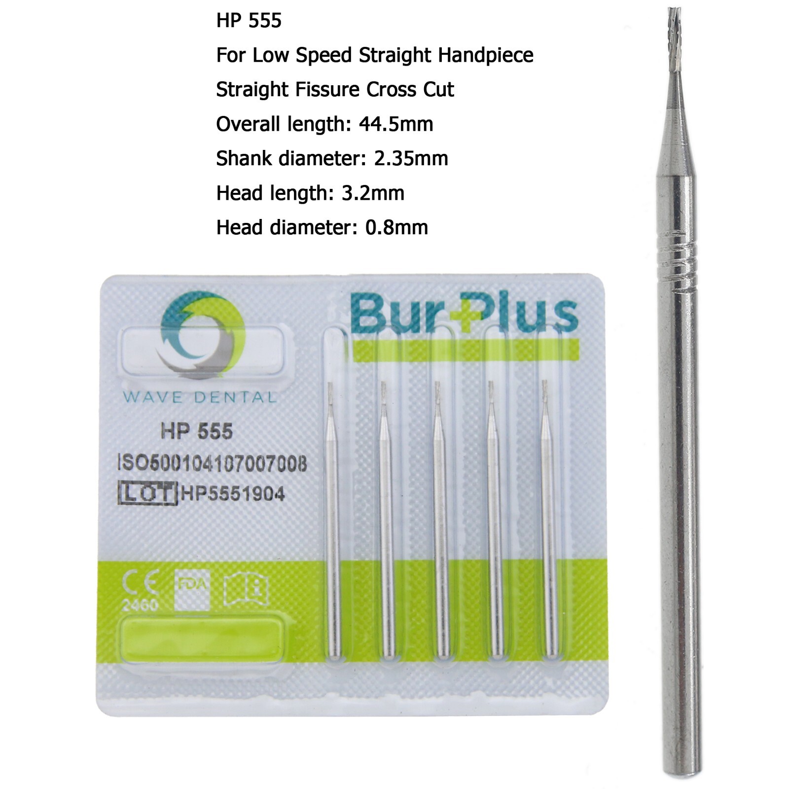Wave Dental Carbide Burs Round HP Surgical Burs For Straight Handpiece HP 8 557