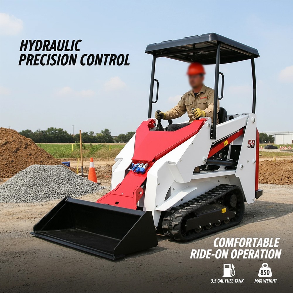 13.5HP Ride-on Skid Steer Loader B&S Gas Engine Loaders USA Free Shipping EPA