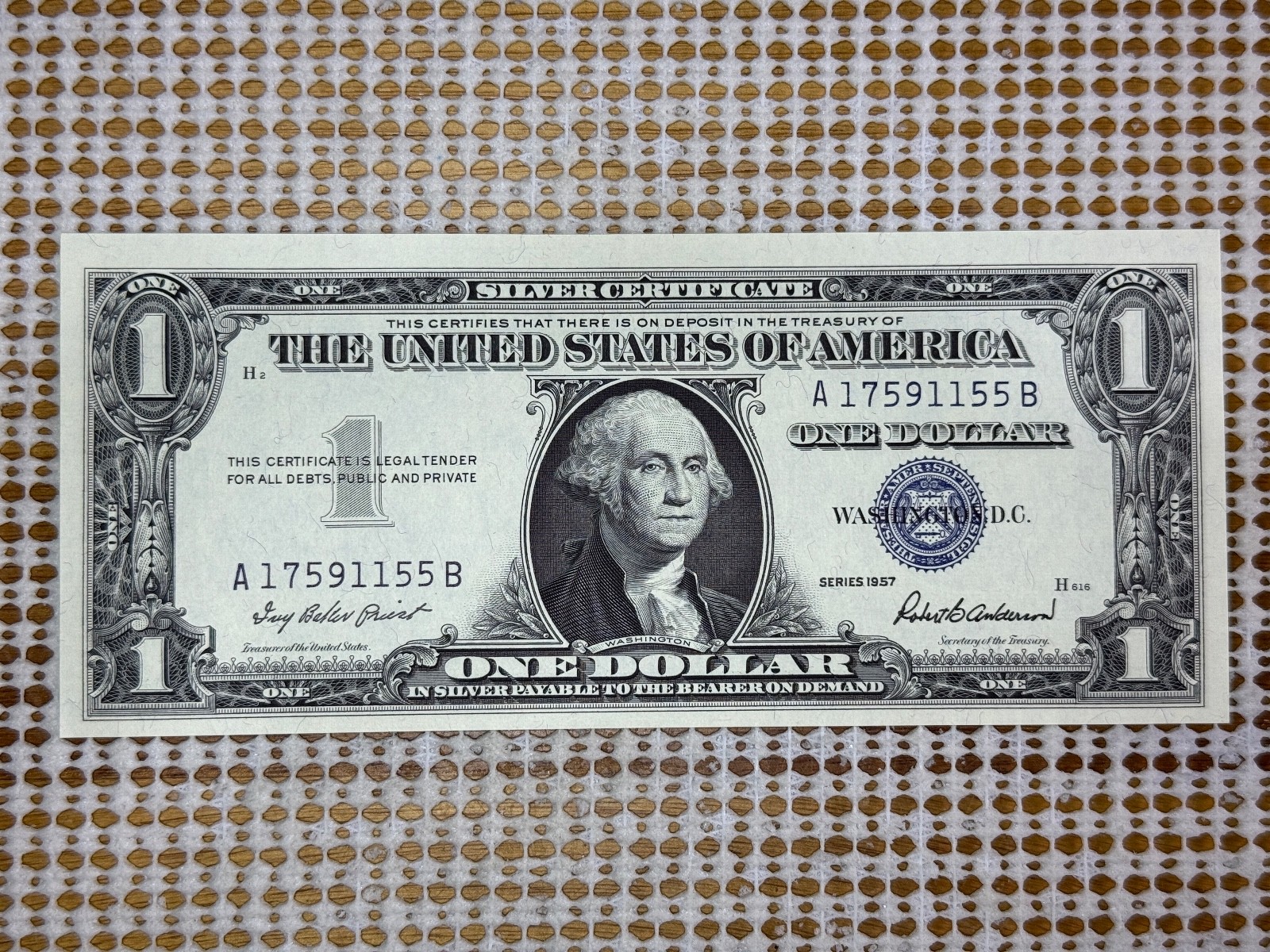 1957 $1 Silver Certificate • CRISP GEM UNCIRCULATED NOTE 💎💵