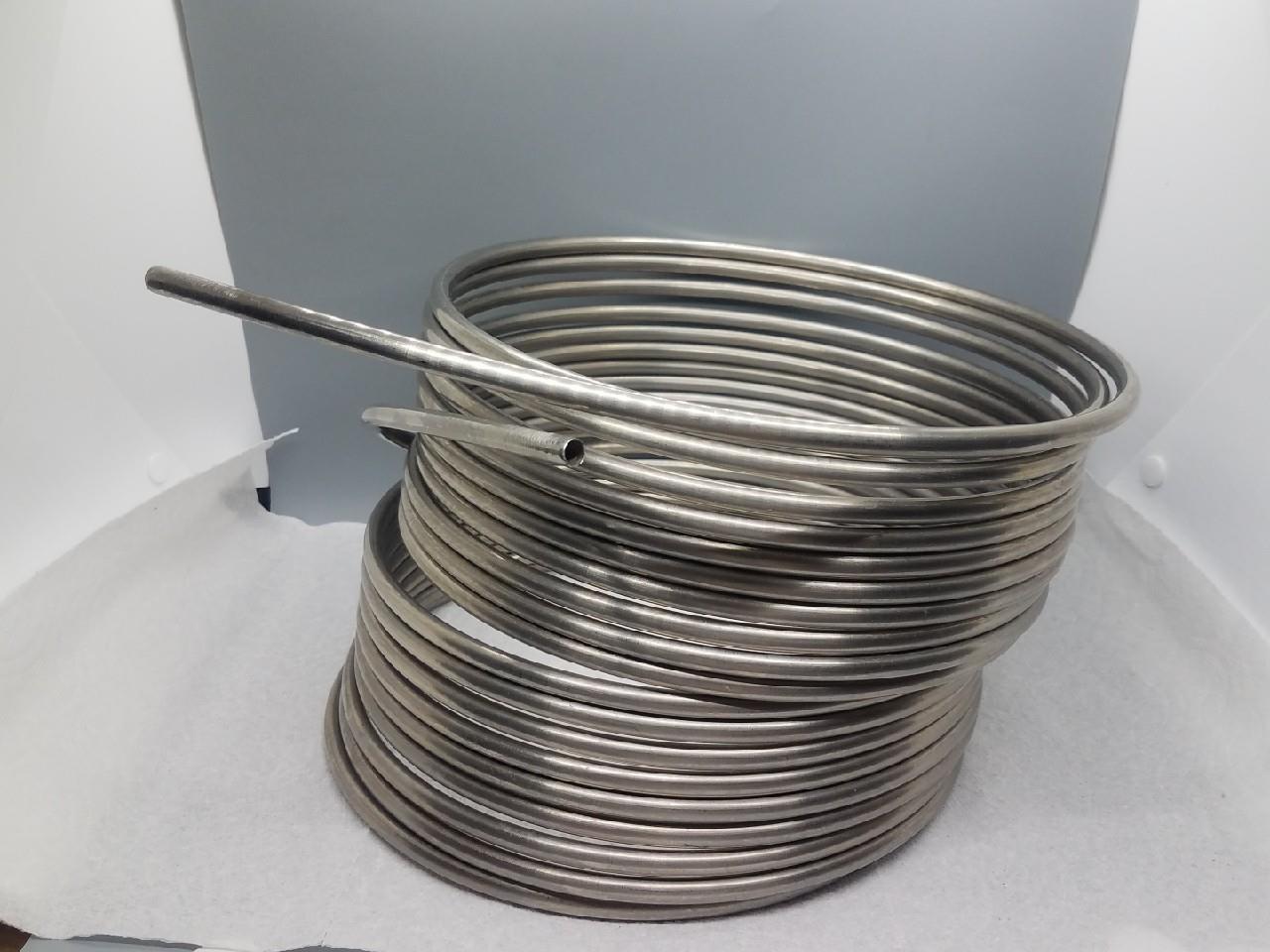Stainless Steel Cooling Coil - 1/4" Inside Diameter X 50 Feet Coiled