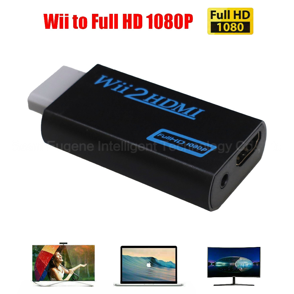 NEW For Wii To HDMI Full HD Converter Portable Wii2HDMI Audio Output Adapter TV