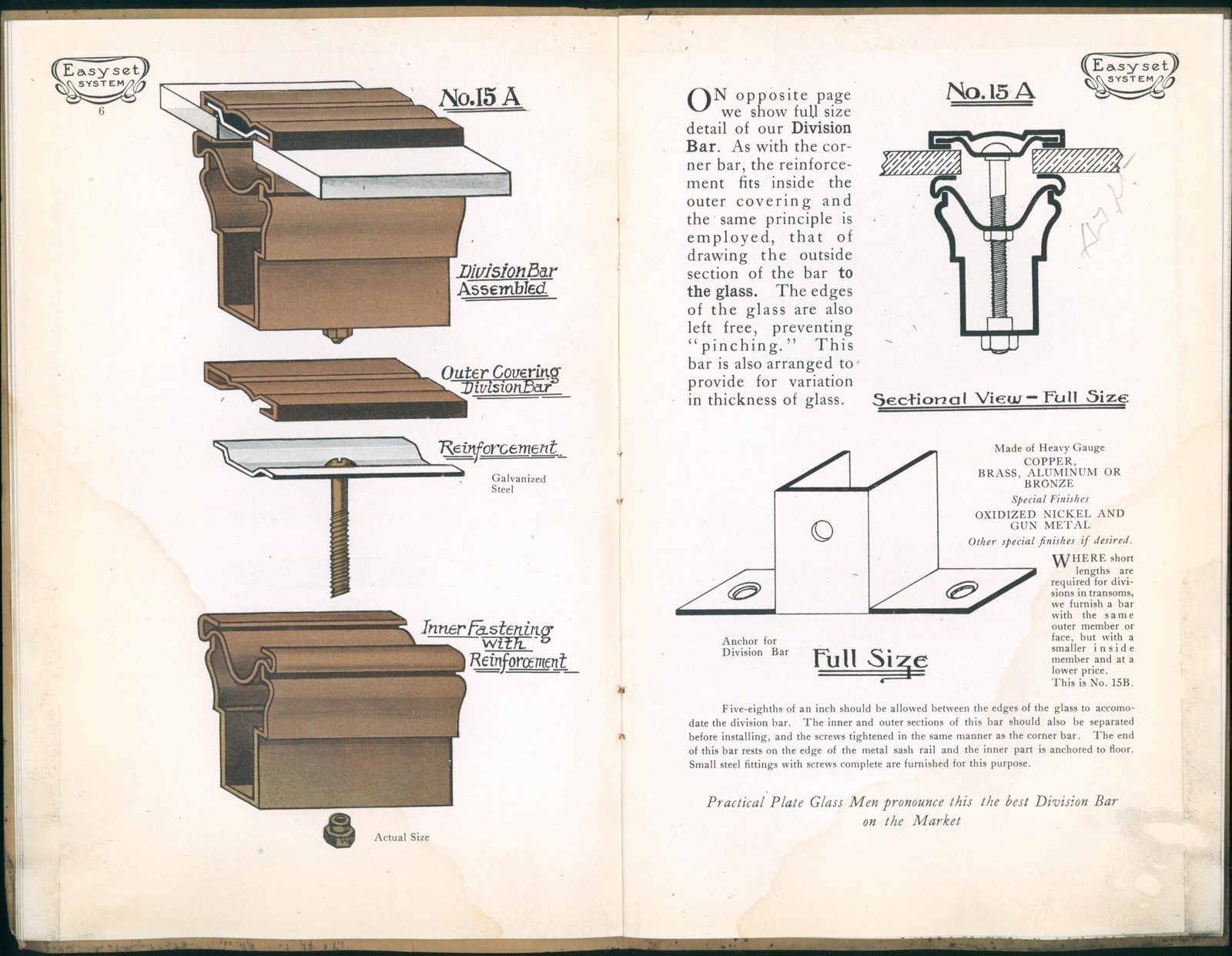 1910 Easyset Glass Setting Trade Catalog Price List Kansas City MO Color Plates