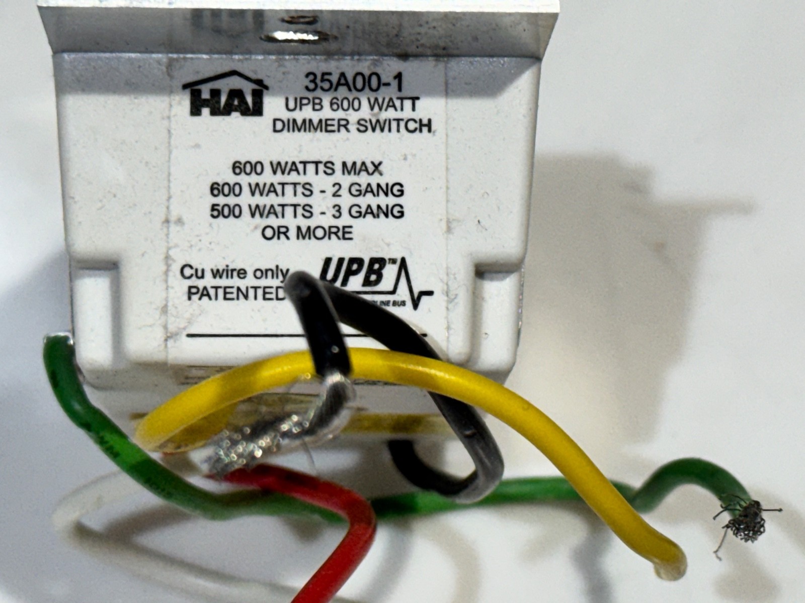 HAI 35A00-1 UPB 600 Watt Dimmer Switch - White