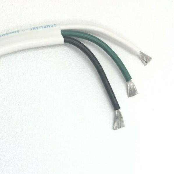 10/3 AWG Gauge Marine Grade Wire AC, Boat Cable, Tinned Copper, Flat Tiplex