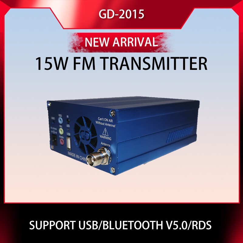 15W FM Transmitter Stereo USB Play Radio Station Transmitter Chips QN8007 TNC