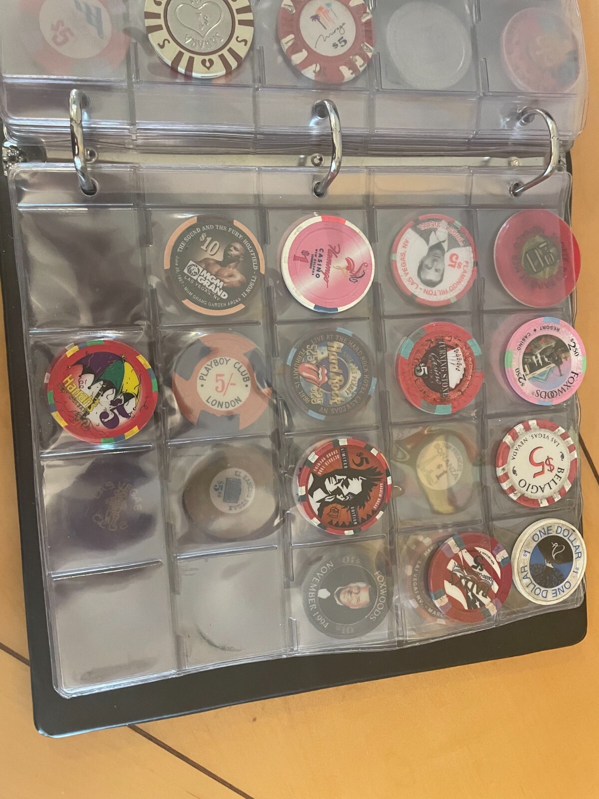 A booklet of Casino Chips