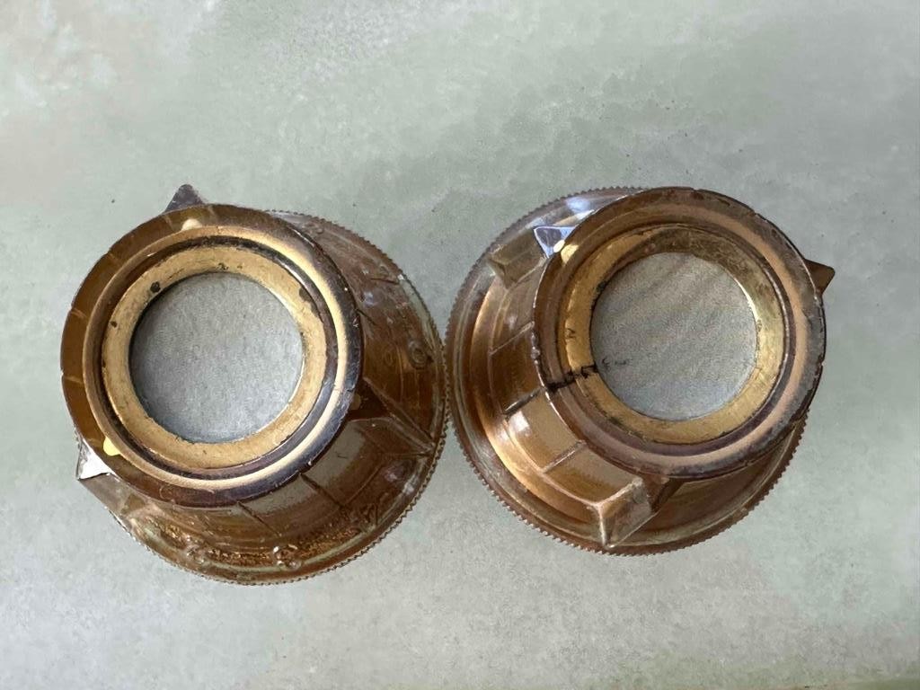 Vintage Retro Star Burst Gold Plastic 50's 60's TV Control Knobs