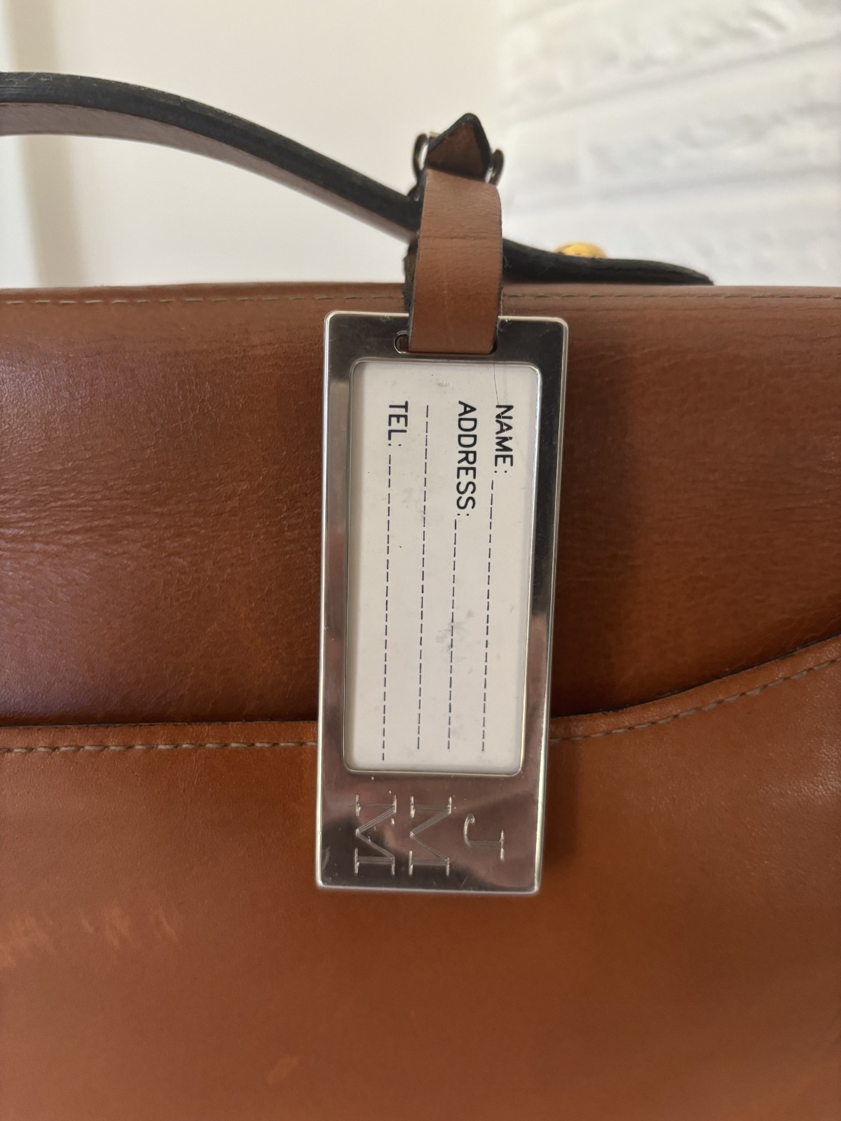 Leather Executive Briefcase w/ Padfolios + Metal Calculator Sleeve Vintage ABC