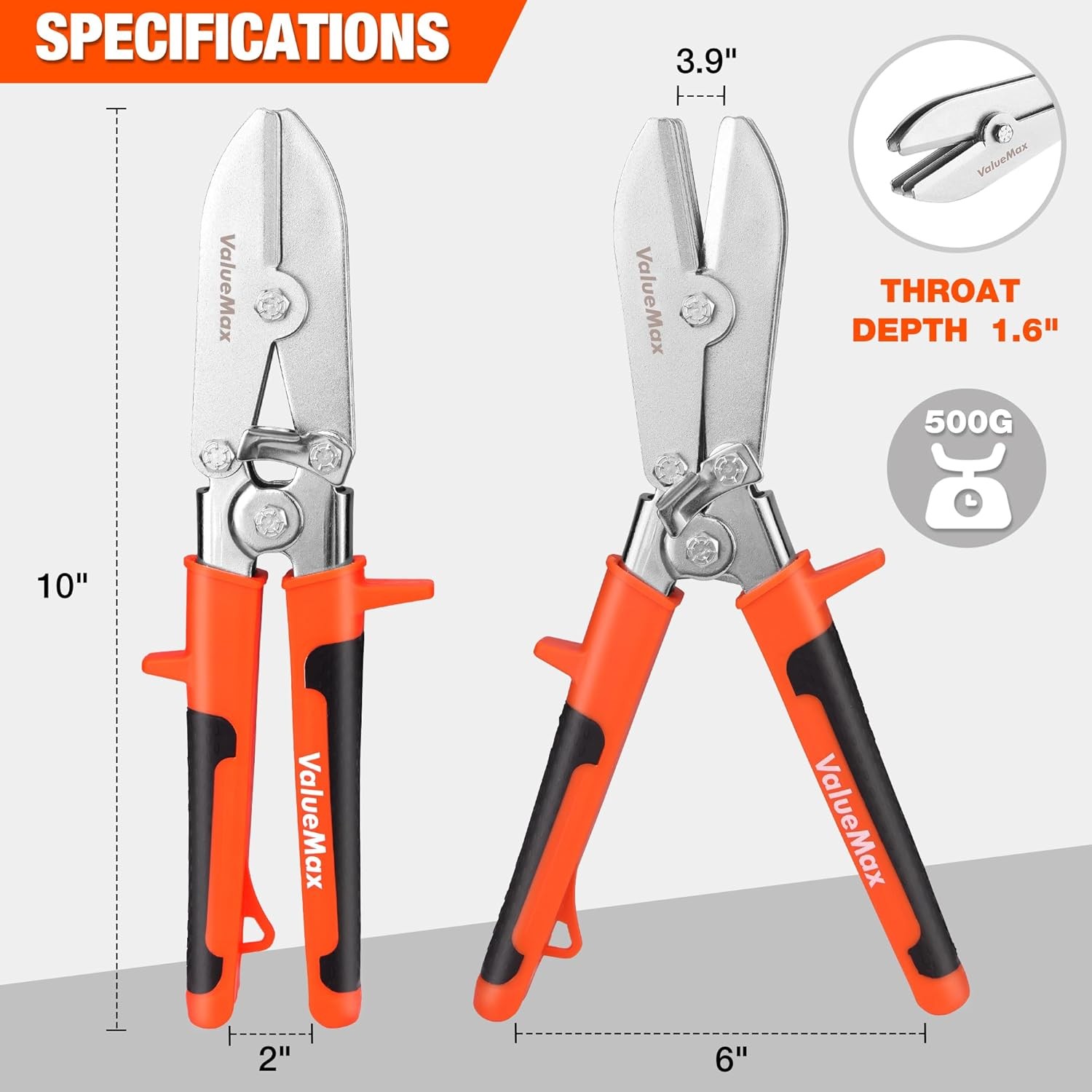 ValueMax 5-Blade Hand Crimper Gutter Crimping Tool and Sheet Metal Crimper USA