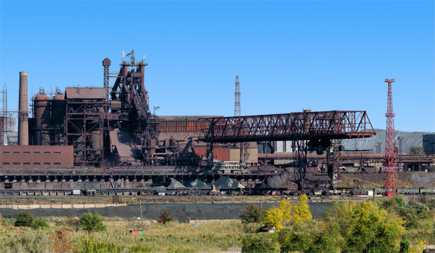 TrainJunkies Steel Mill Model Railroad Backdrop