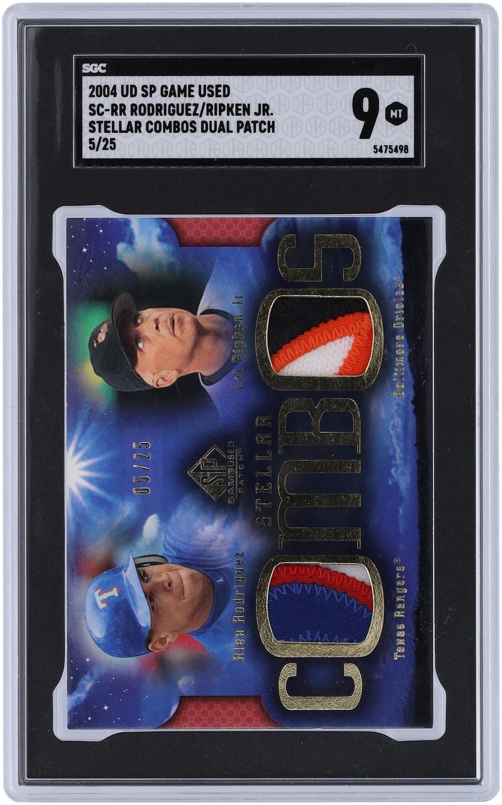 Alex Rodriguez and Cal Ripken Jr. 2004 Upper Deck SP #SC-RR #5/25 SGC 9 Card